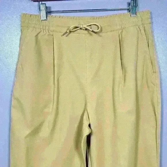NORTH FACE Pants Tan Beige Khaki Hiking Joggers High Waist Relaxed Women Large - Picture 2 of 11